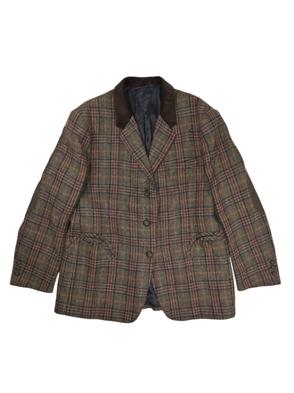 BLAZE Milano Chiller Wool Blazer in Brown Plaid